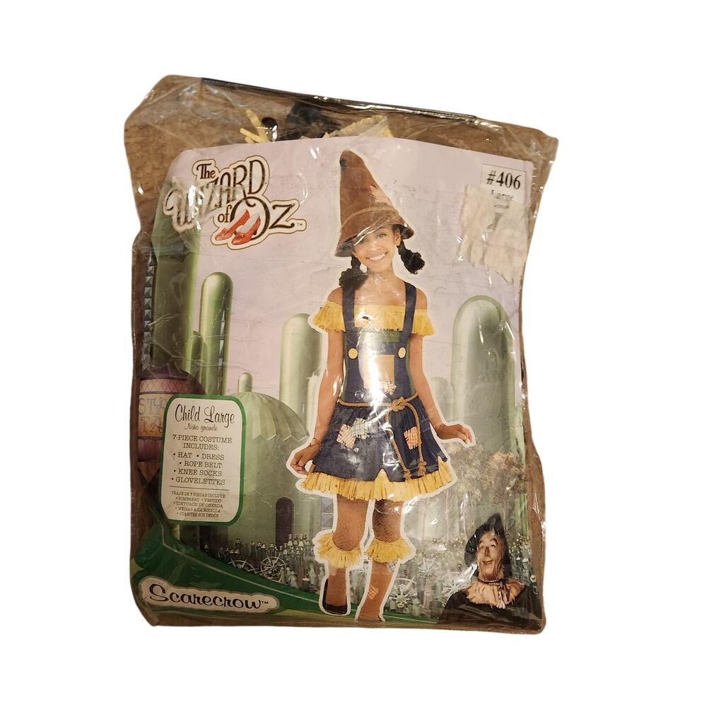 Wizard Of Oz girls Scare Crow Size Large Costume Complete